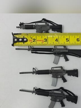 1/6 Scale Figure Accessory Toy Rifle Set Of 4 GI JOE Compatible 12" Figures
